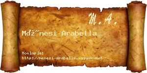 Ménesi Arabella névjegykártya